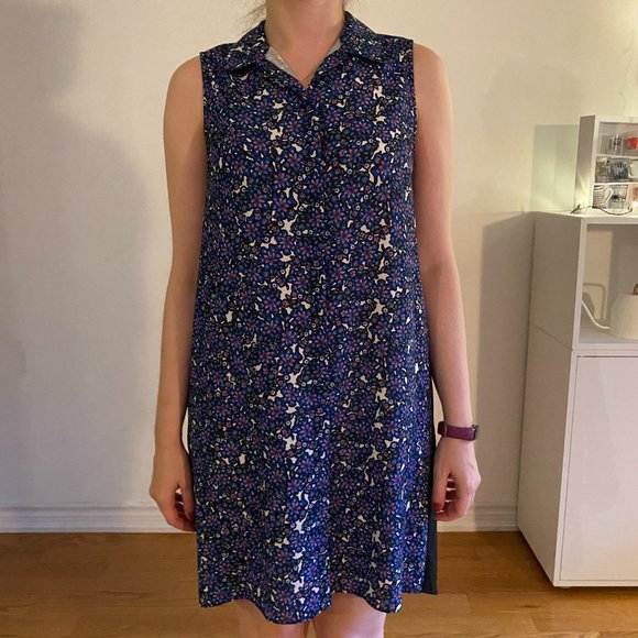 NICOLE MILLER Floral Sleeveless Shirt Dress - Picture 3 of 9